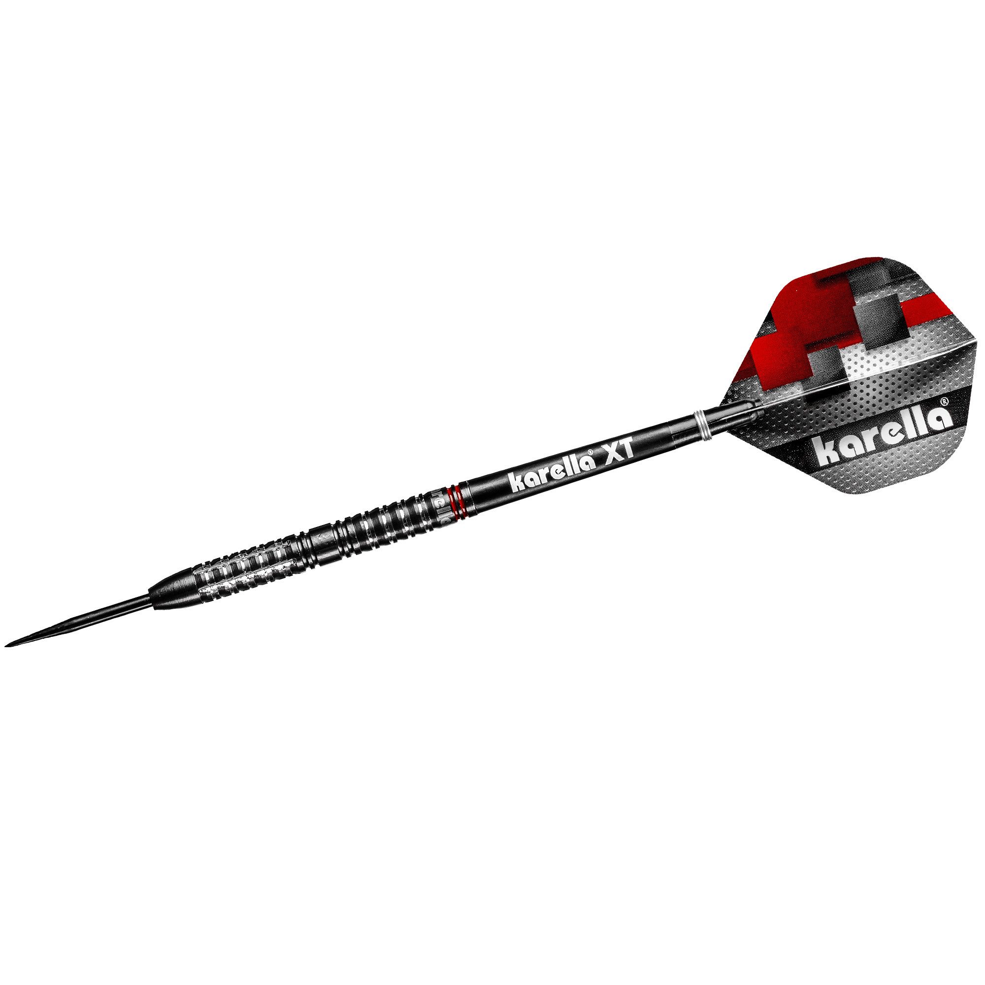 Dartpfeil Steeldart Dartpfeile Karella SuperDrive, schwarz, 90% Tungsten, 24g