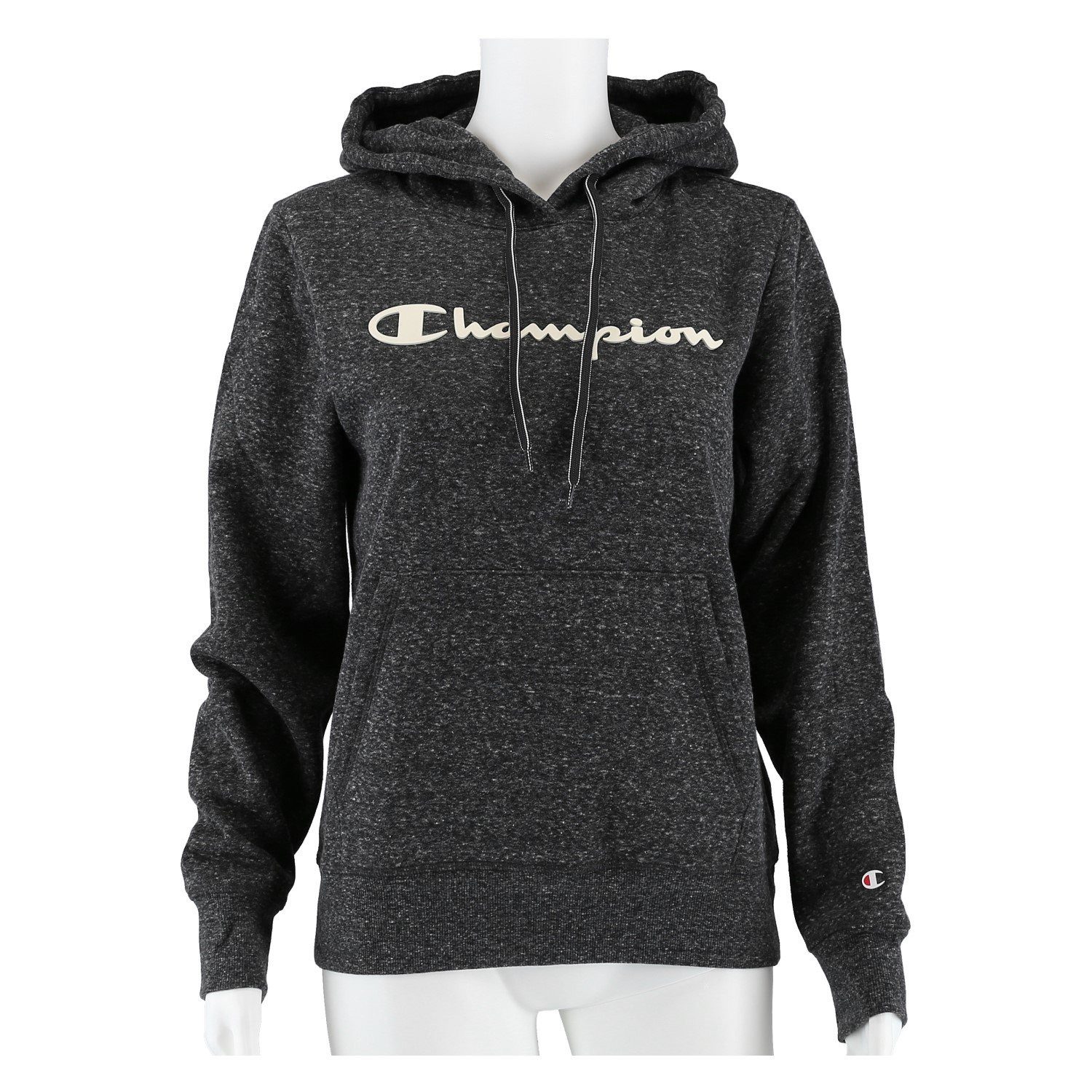 Champion Kapuzenpullover Hoodie Sweatshirt Big Logo Print (gefüttert) dunkelgrau Damen