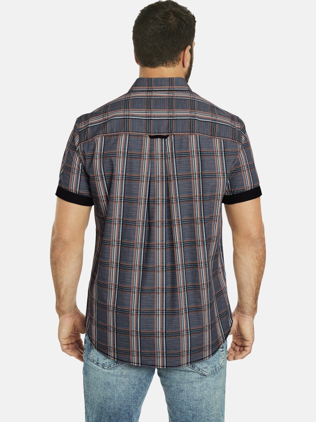 Jan Vanderstorm Kurzarmhemd ZESAR im grobem Karomuster günstig online kaufen