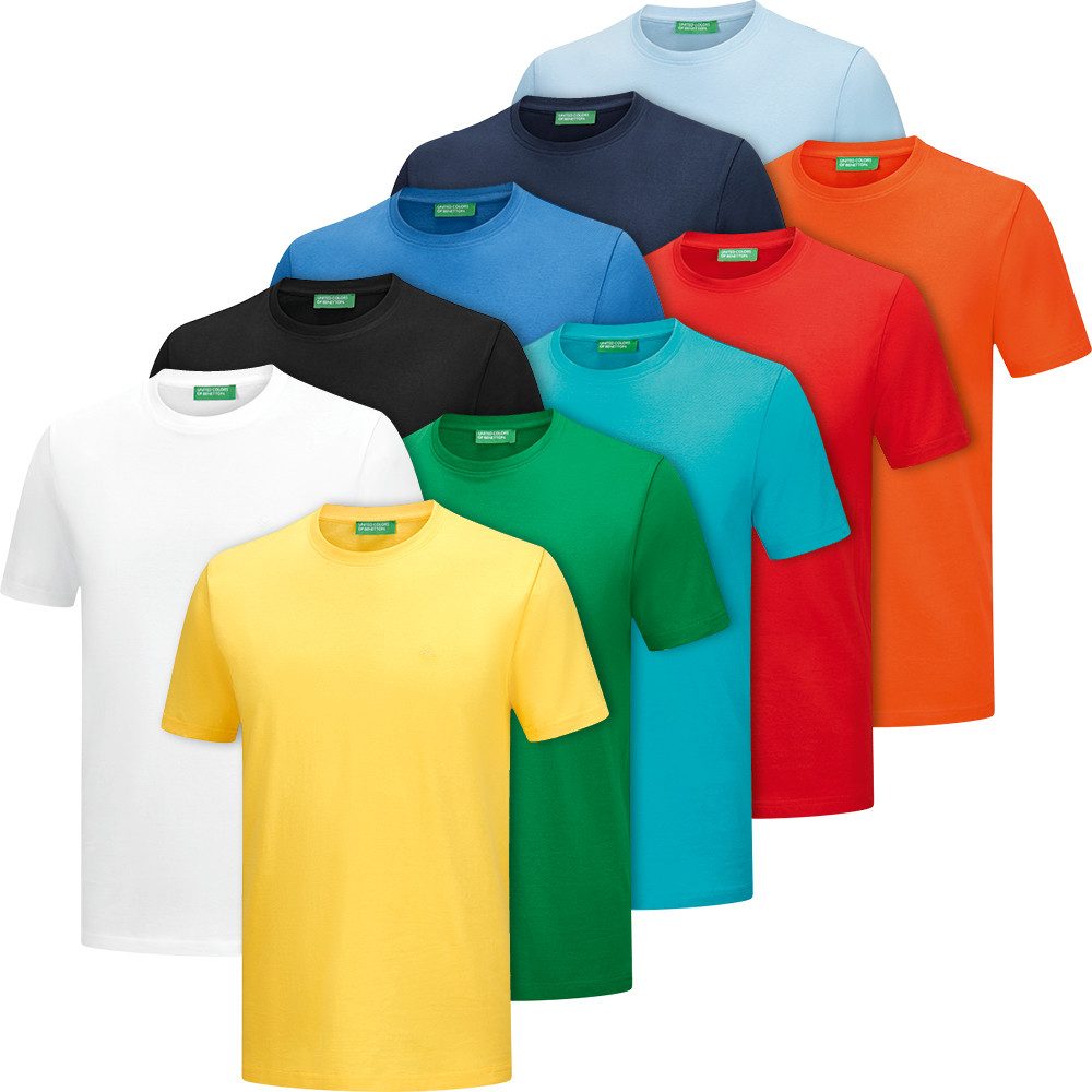 United Colors of Benetton Kurzarmshirt (Set, 10er Pack) aus 100% Baumwolle