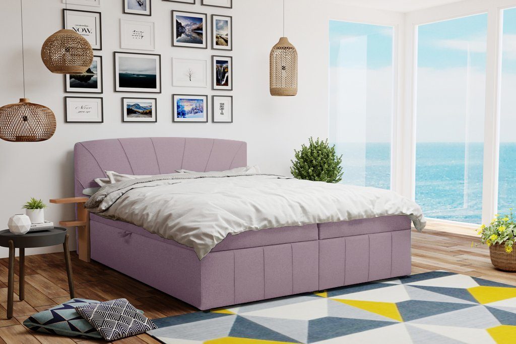 Mars Möbel Polsterbett »Schlafzimmer Bett Cairo Polsterungbett 140 160  180x200 cm mit zwei Bettkasten« online kaufen | OTTO