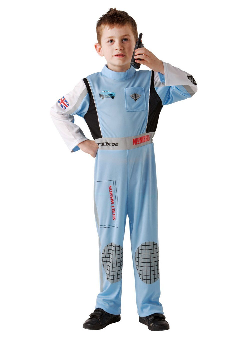 Rubie´s Kostüm Cars Finn McMissile - Fasching Kinderkostüm, Kinderkostüm des englischen Geheimagentenautos