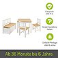BOMI Kindersitzgruppe »Holzsitzgruppe Anna«, (4-tlg), Kindertischgruppe aus Holz (4tlg. Tisch, Kinderbank, 2 x Stühle), Bild 2