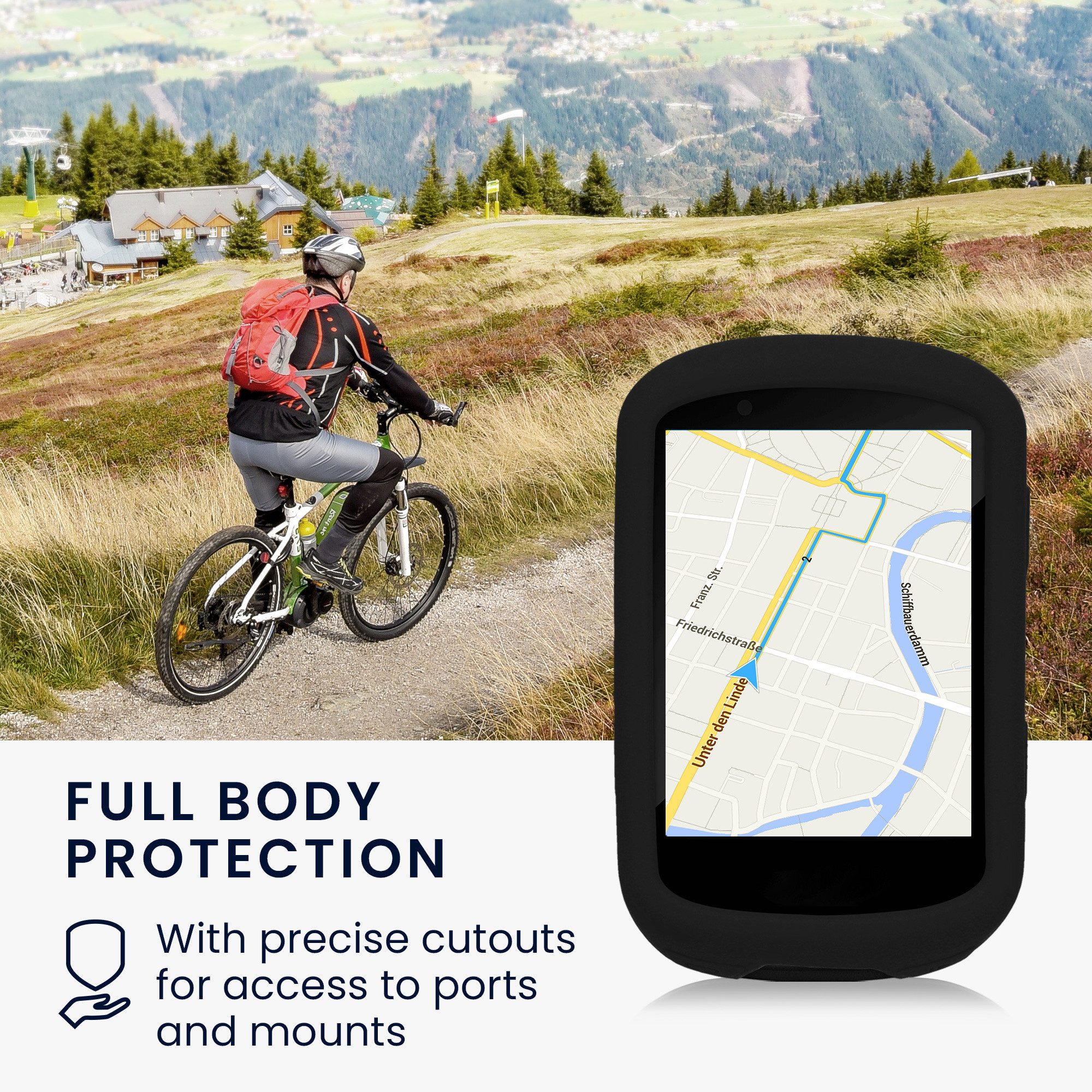 kwmobile Smartphone-Hülle Hülle für Garmin Edge 530, Silikon GPS Fahrrad Case Schutzhülle