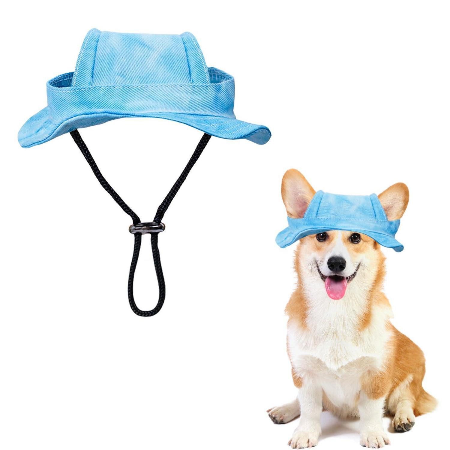 LuxusKollektion Sonnenhut Hundeschirmmütze Blau S (1-St)