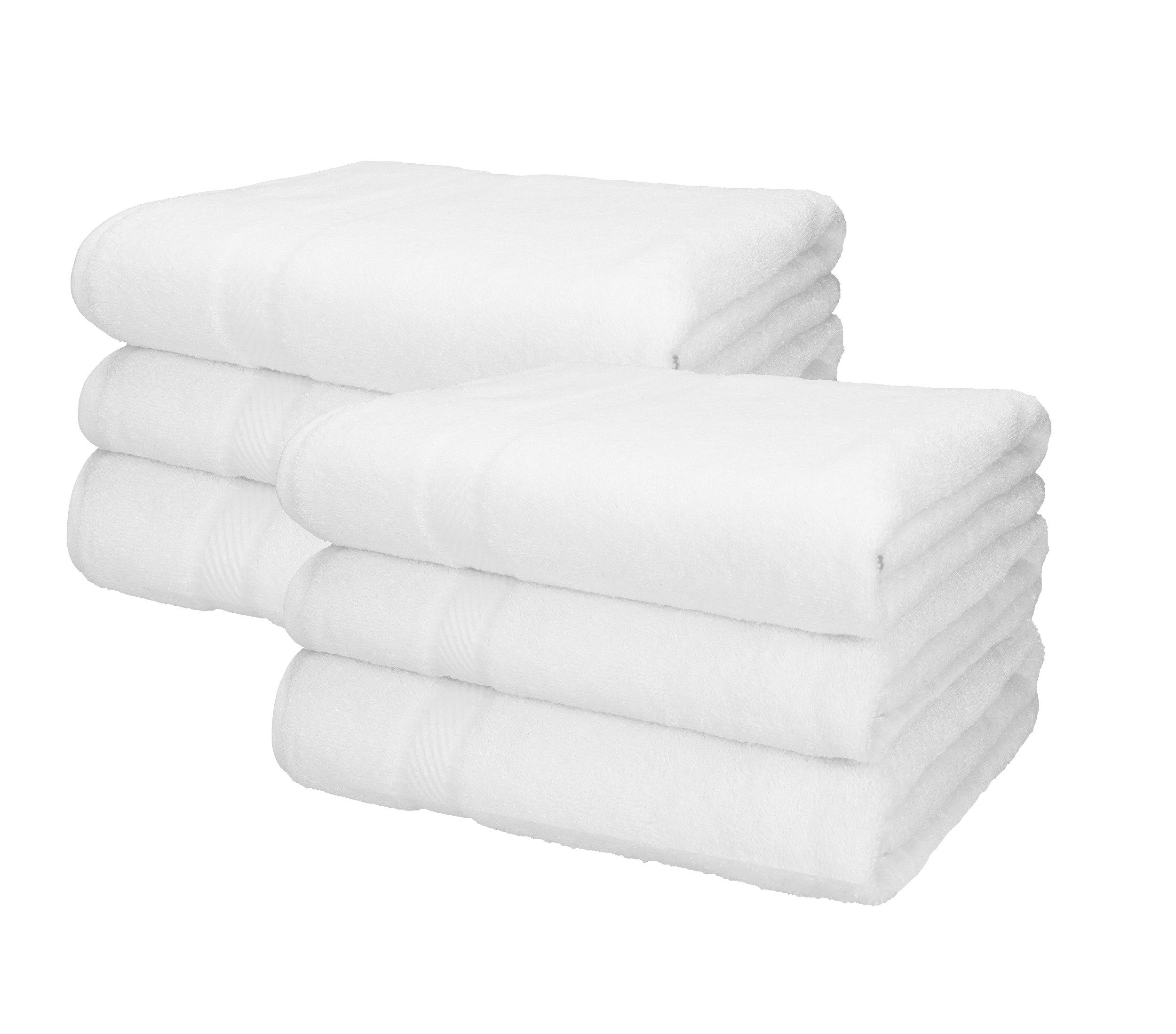 Betz Badetücher 6 Stück Badetücher XXL 100 x 200 cm PALERMO Farbe Weiß, 100% Baumwolle (Set, 6-St)