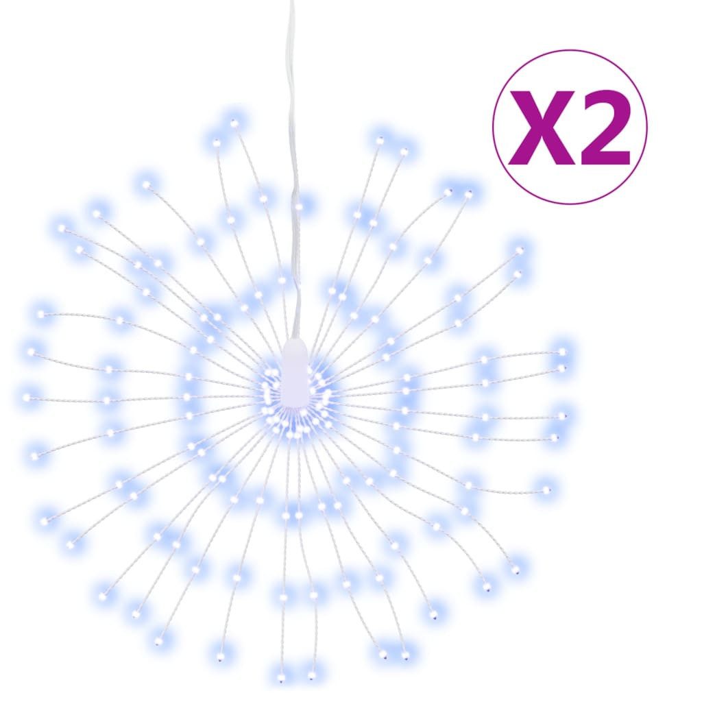 Dekolicht NA Weihnachtsbeleuchtungen Feuerwerk 2 Stk 140 LEDs Kaltweiß 17cm