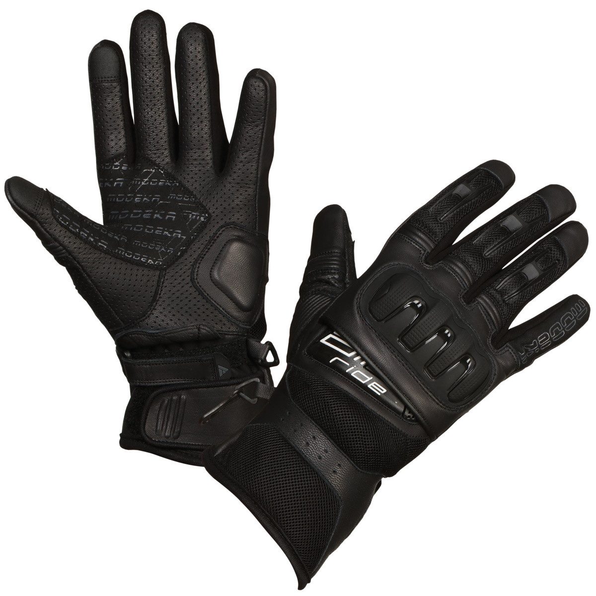 Motorradhandschuhe Modeka Air Ride Lederhandschuhe schwarz