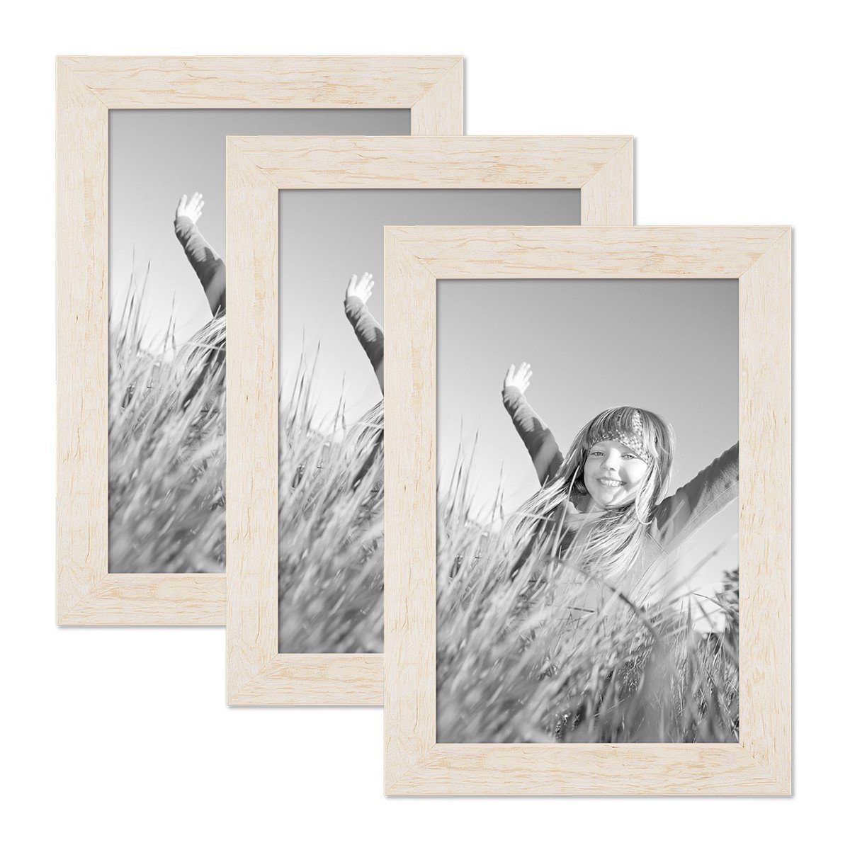 PHOTOLINI Bilderrahmen 3er Set Strandhaus Rustikal günstig online kaufen