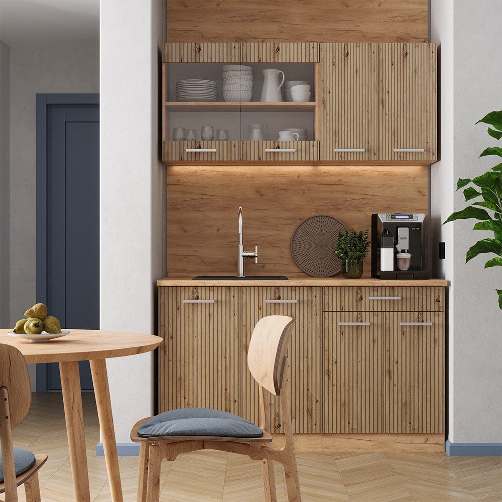 Vicco Hängeschrank R-Line, Artisan-Eiche, 59.6 x 36 cm Möbelfront für den flachen H... (1-St)