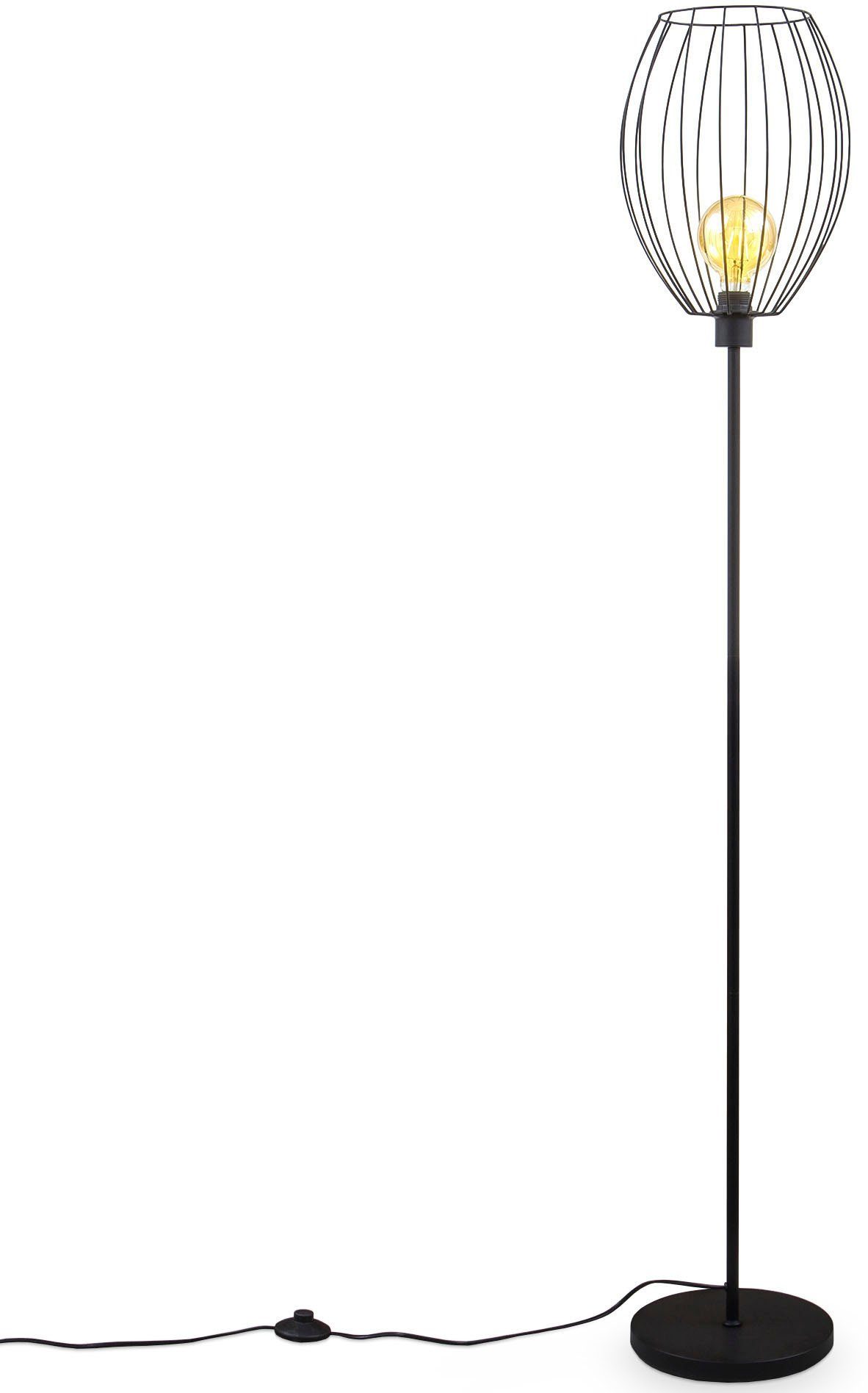 Der Stehlampe, B.K.Licht für der eine Leuchtmittel, Industrial-Stil Dekolampen Atmosphäre sorgt ohne gemütliche