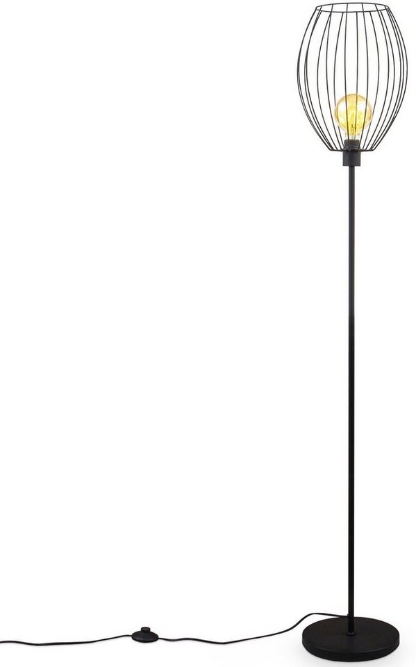 B.K.Licht Stehlampe, ohne Leuchtmittel, Der Industrial-Stil der Dekolampen  sorgt für eine gemütliche Atmosphäre