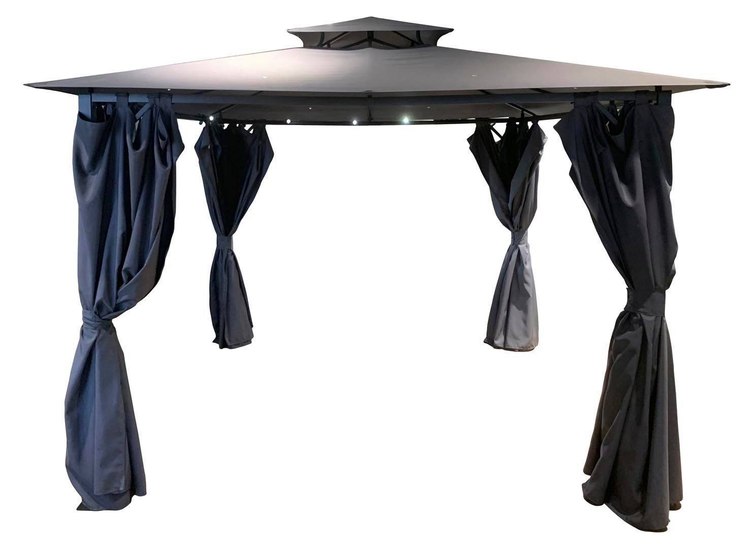 Schou Partyzelt Danni Pavillon grau, schwarz.