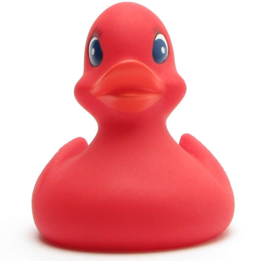 cm 10 - Klara Badespielzeug Duckshop Quietscheentchen rot-