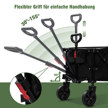 EUGAD Bollerwagen (1-tlg), faltbar, mit verstellbarem Griff, Metall Oxford-Gewebe