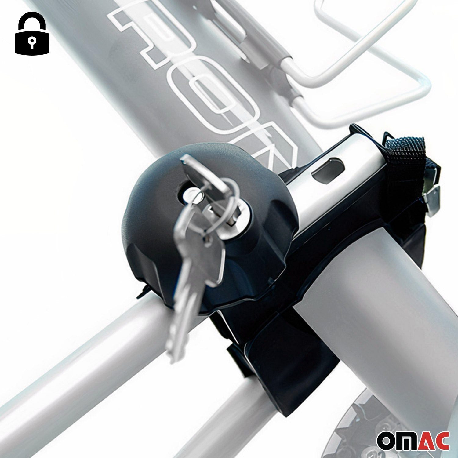 OMAC Dachfahrradträger 2x Dachfahrradträger bis 15kg Fahrradhalter Aluminium Fahrräder, (2-tlg), Abnehmbar, Leichtgewichtig – Bild 5 von 5