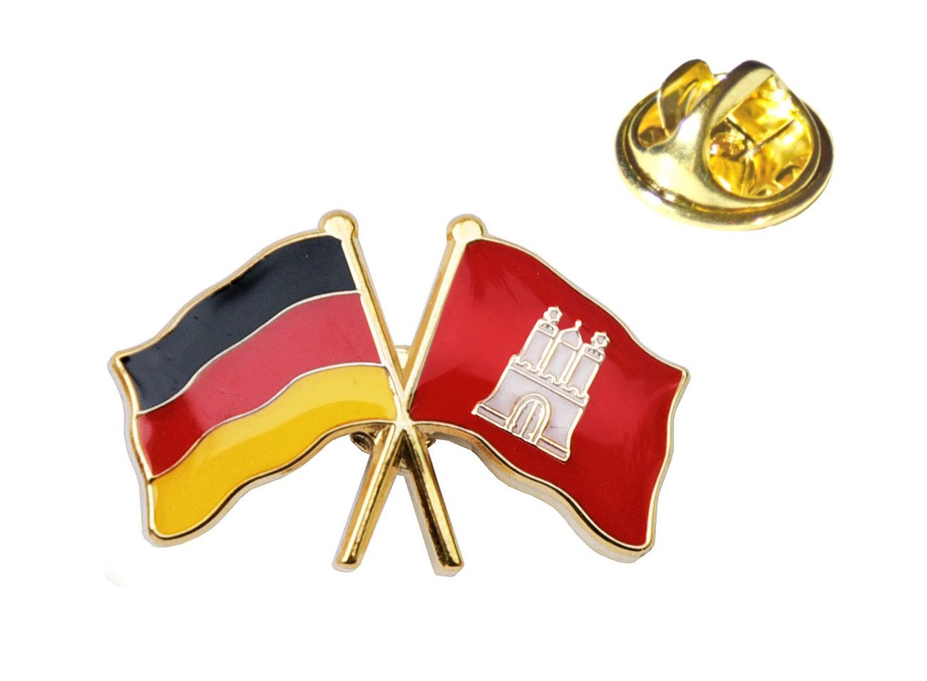 MADSea Schiebermütze Elbsegler dunkelblau mit Pin Deutschland Hamburg maritime Kapitänsmütze mit Krone, Zierband, Kordel und Pin
