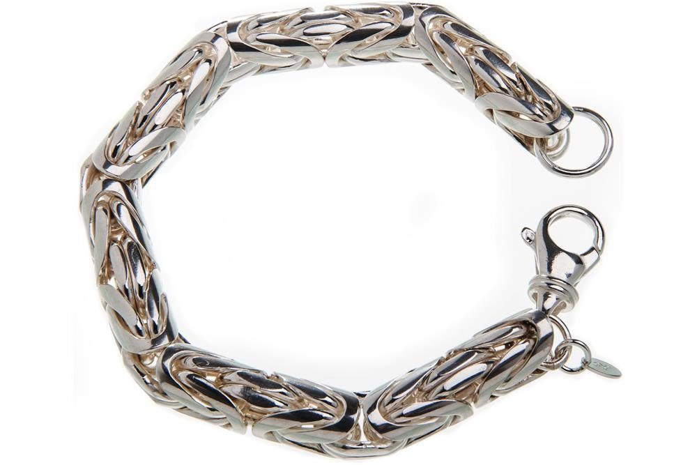 [Sehr beliebt, hohe Qualität] Silberkettenstore Silberarmband Königskette Armband, rund - wählbar 925 Silber, Länge 10mm