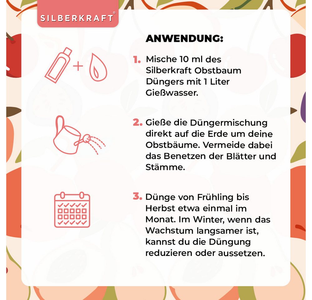 Thumbnail - Silberkraft Pflanzenstärkungsmittel Obstbaumdünger - Mineralischer NPK Flüssigdünger mit Stickstoff, 1 L, Für gesunde Wu...