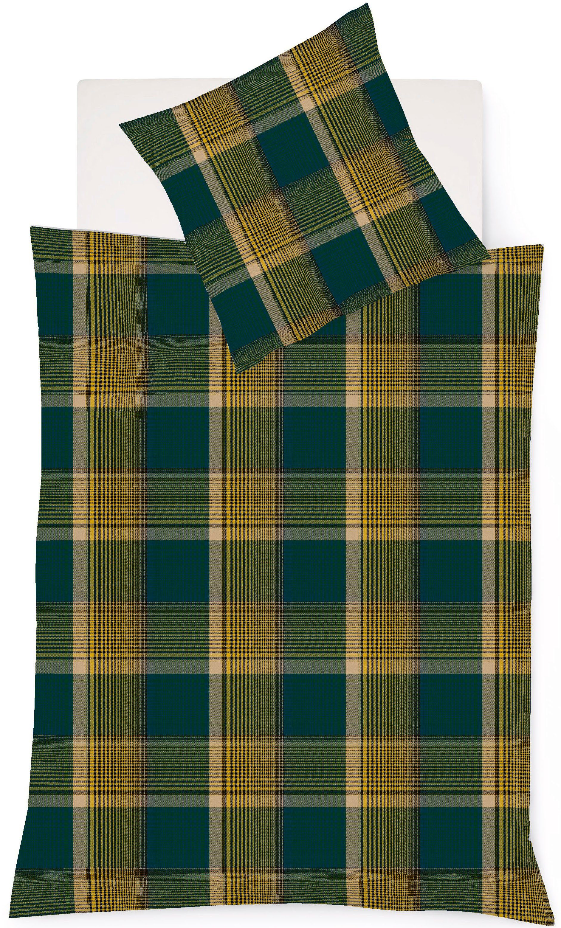 fleuresse Bettwäsche Lech 4385, Flanell, 2 teilig, Edelflanell, Baumwolle, in Gr. 135x200, 155x220, 200x200cm