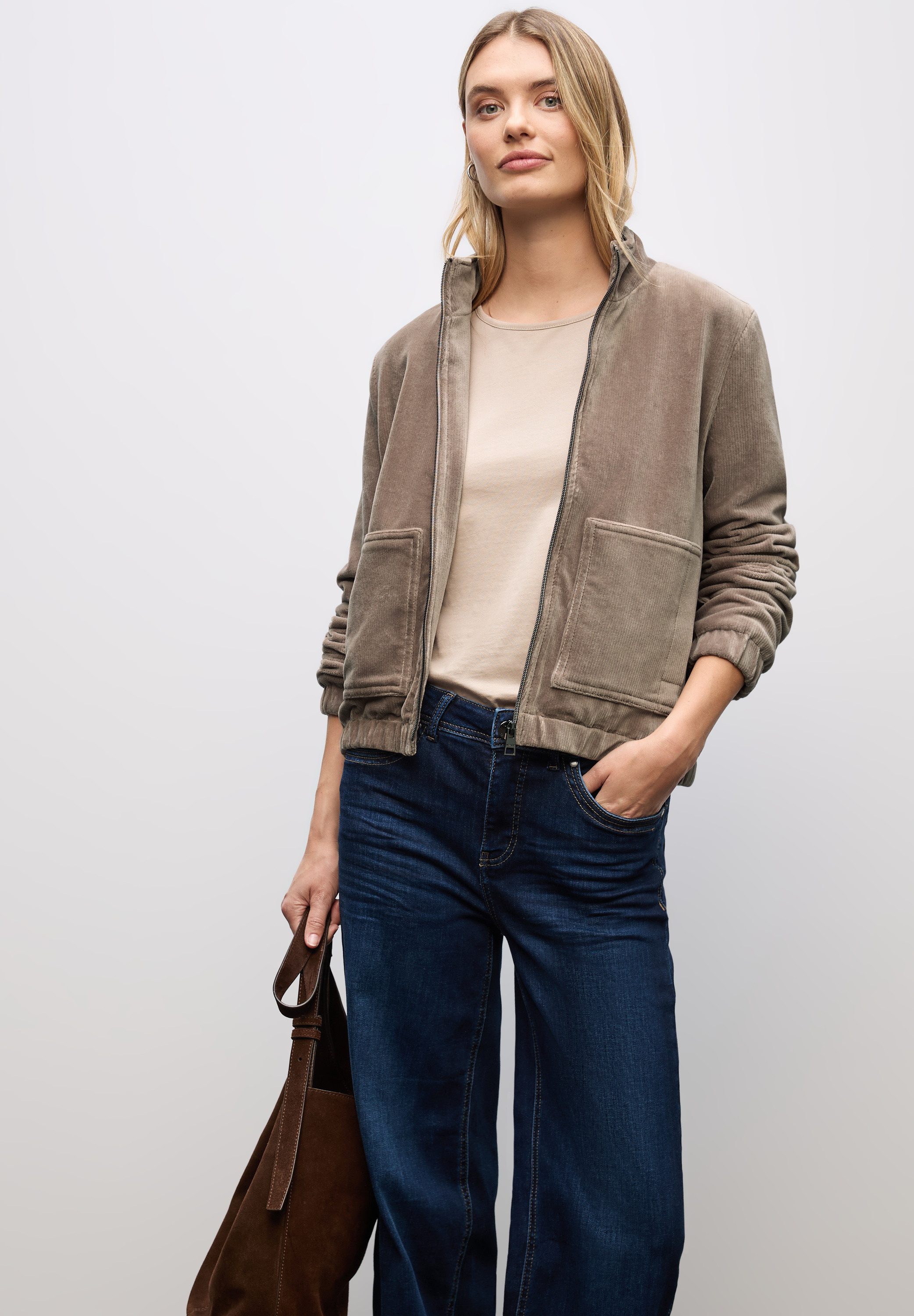 STREET ONE Cordjacke mit elastischem Bund günstig online kaufen