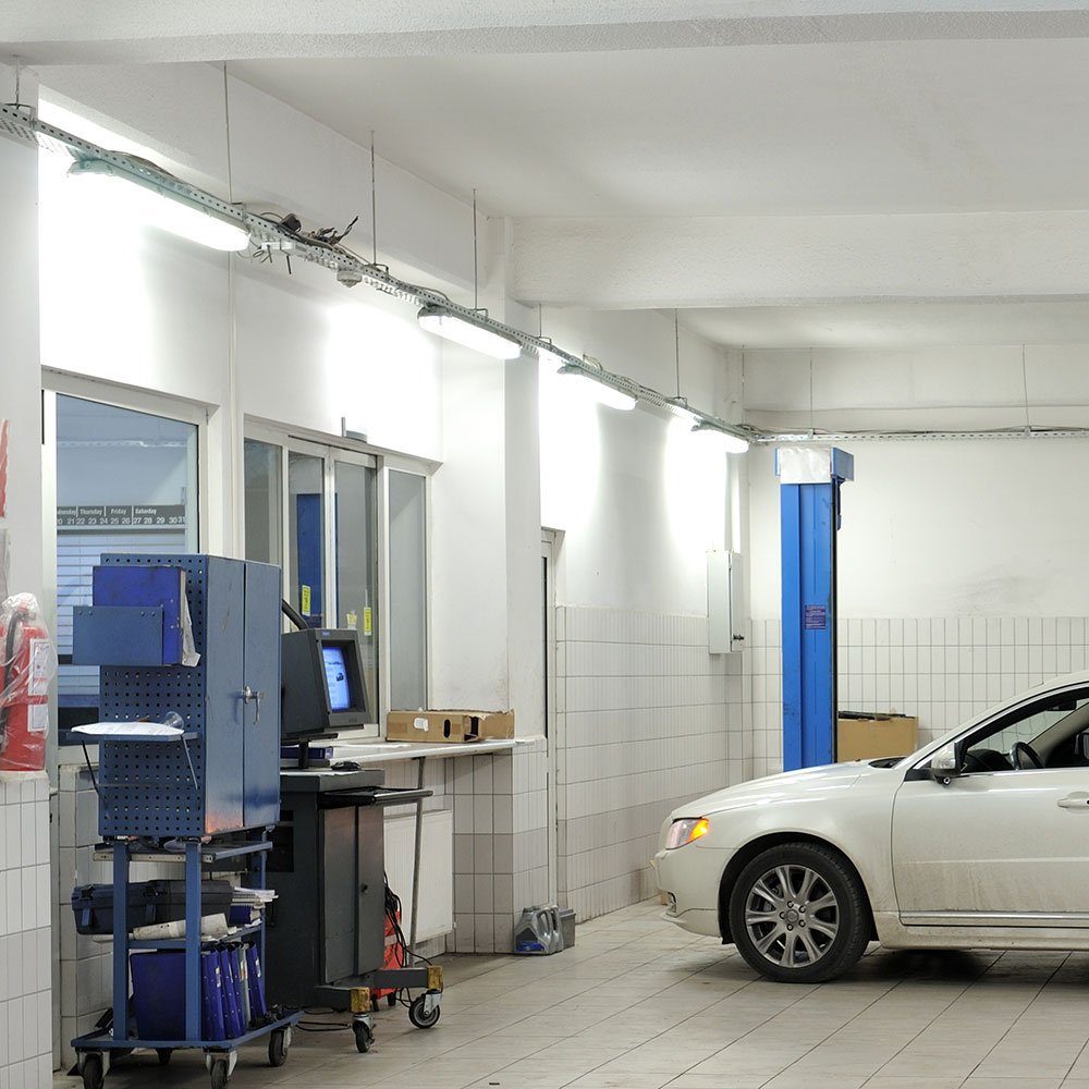 etc-shop Deckenleuchte, 4er Set SMD LED 36 Watt Außen Decken Wannen Leuchte Garagen Industrie