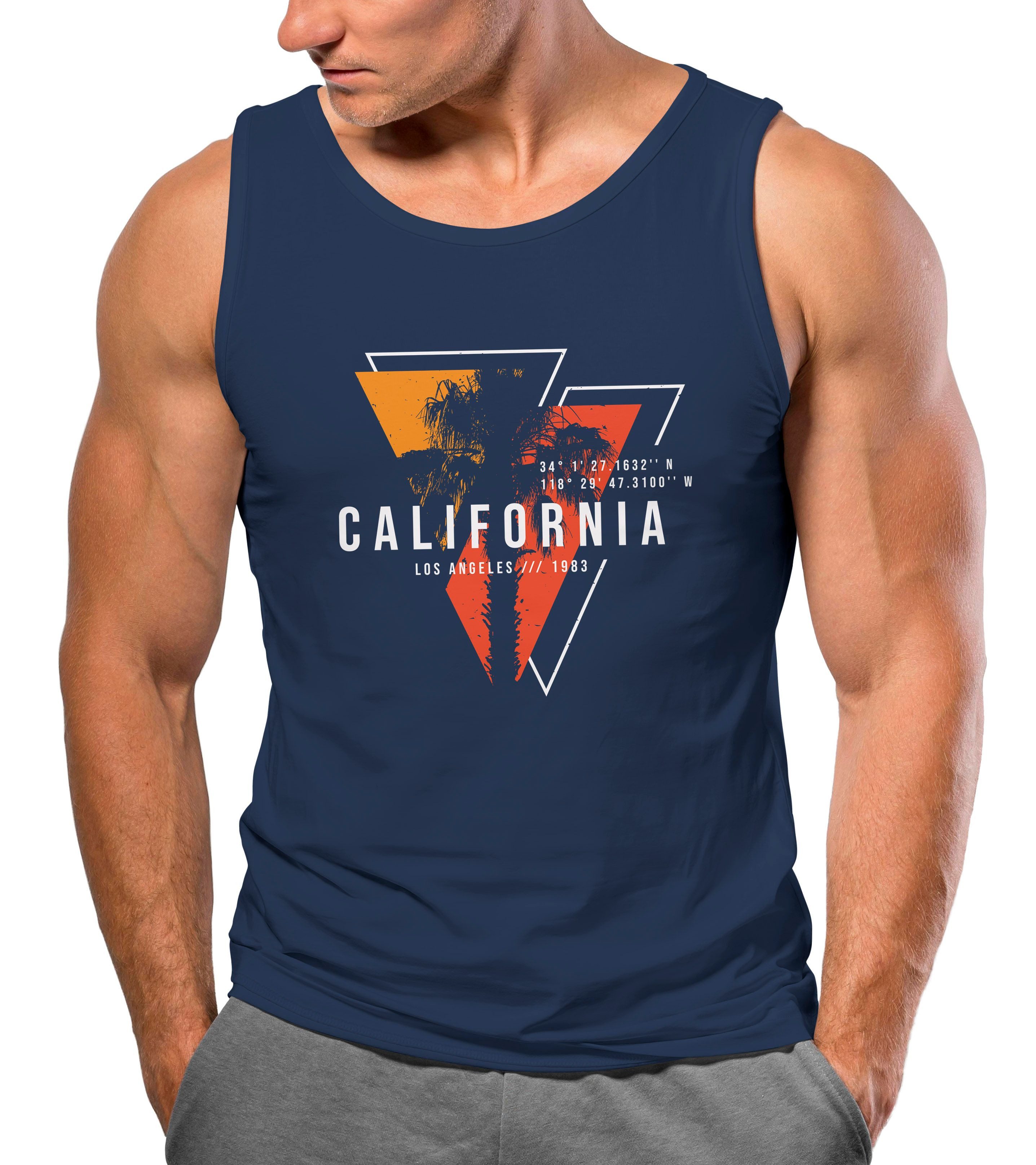 Neverless Tanktop Herren Tank-Top California Los günstig online kaufen