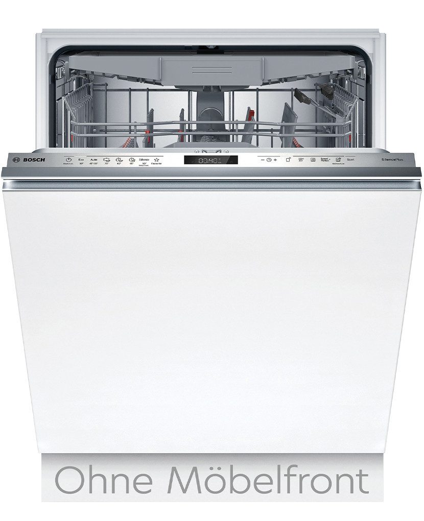 BOSCH vollintegrierbarer Geschirrspüler Serie 6 SMD6ECX21E, 14 Maßgedecke, Extra Clean Zone im Oberkorb