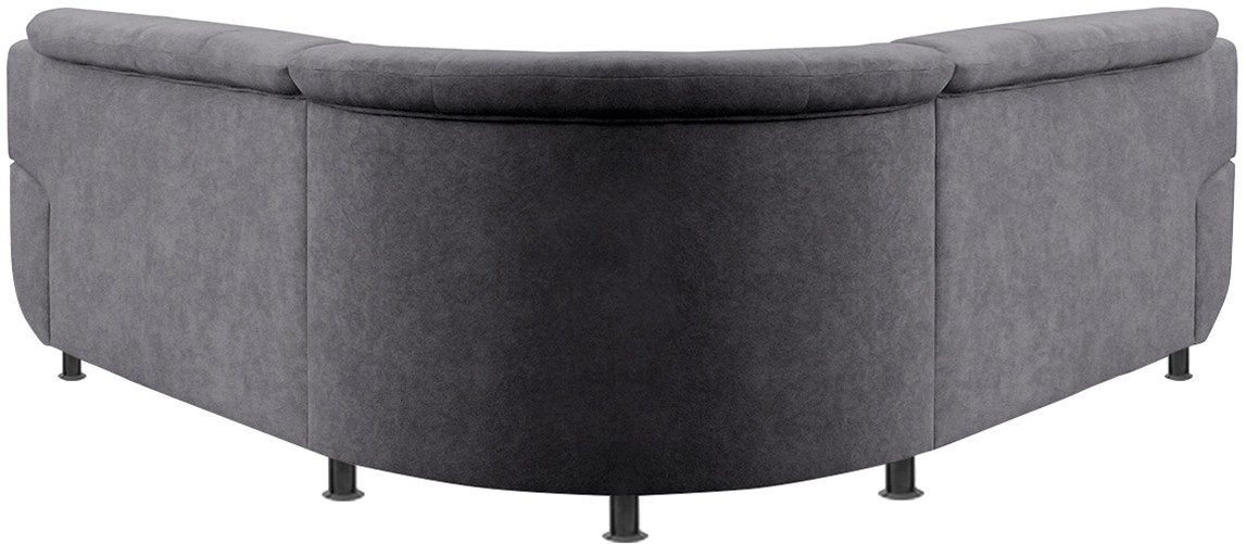 TRENDMANUFAKTUR Ecksofa Rondo wahlweise mit Schlaffunktion, 267x247 cm (BxT), breite Armlehnen, L-Form, wahlweise mit Federkern bestellbar, Füße schwarz