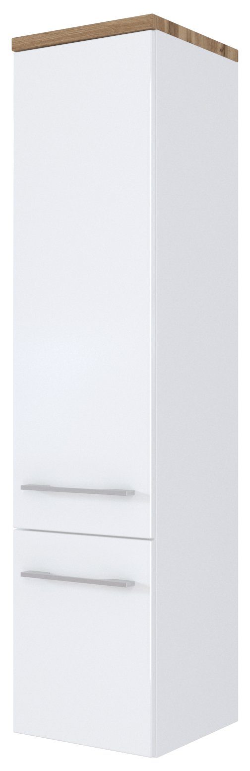 HELD MÖBEL Hochschrank Midischrank Davos 30 cm weiß/matt weiß