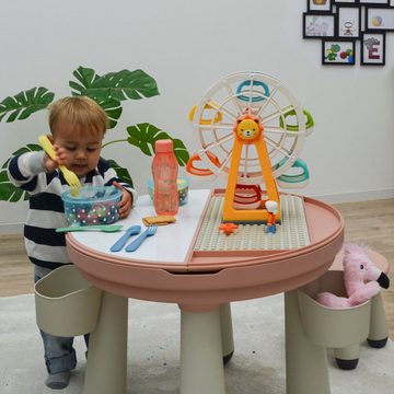 LittleTom Spieltisch 3-in-1 Kinder Spieltisch kompatibel, Kindertisch mit Stuhl ab 1 Jahr