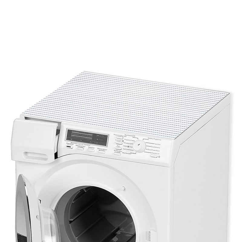 matches21 HOME & HOBBY Antirutschmatte Waschmaschinenauflage weiß 65 x 60 cm rutschfest, Waschmaschinenabdeckung als Abdeckung für Waschmaschine und Trockner