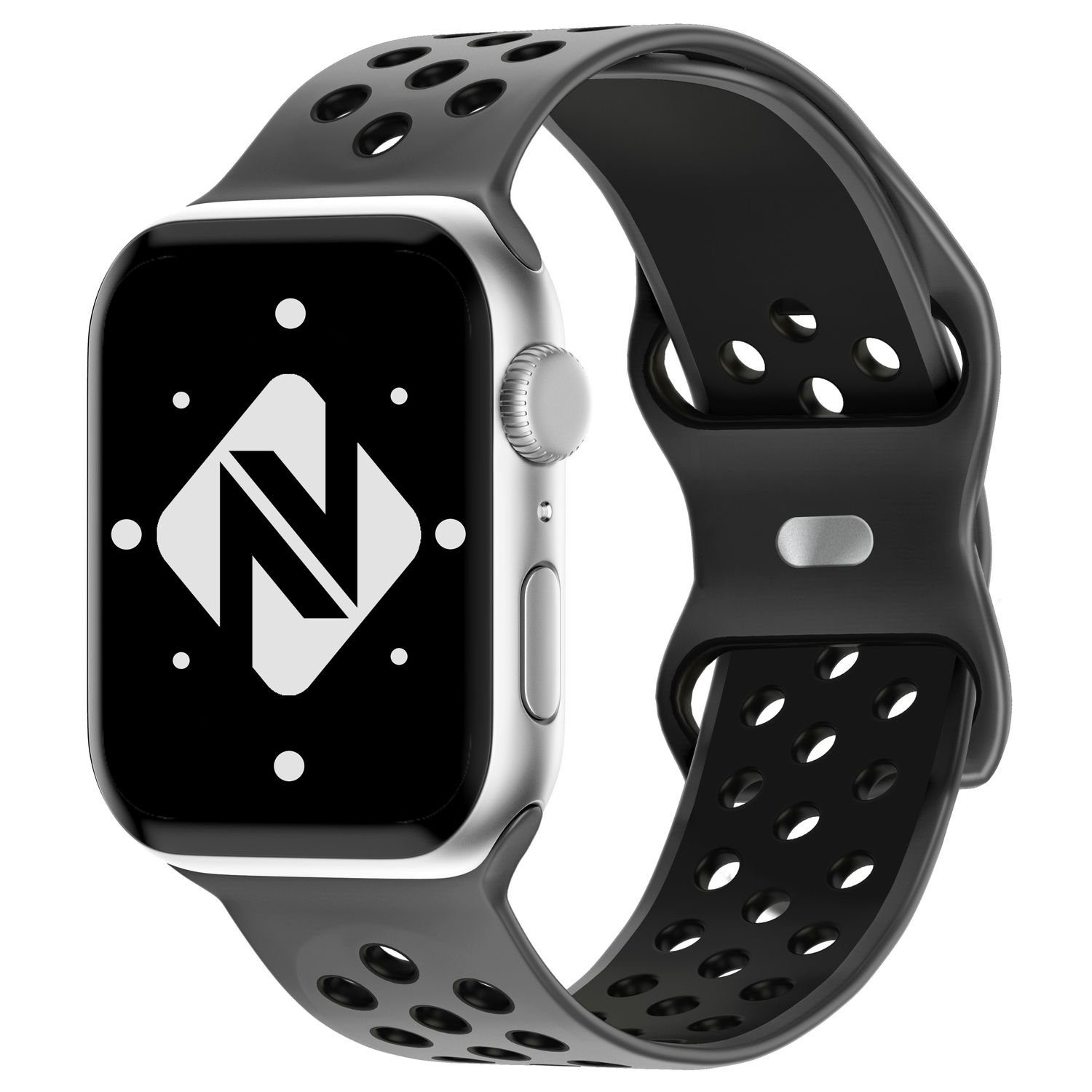 Nalia Smartwatch-Armband Apple Watch 38mm/40mm/41mm, Airflow Silikon Ersatzband / für Fitness Uhr / Atmungsaktive Löcher