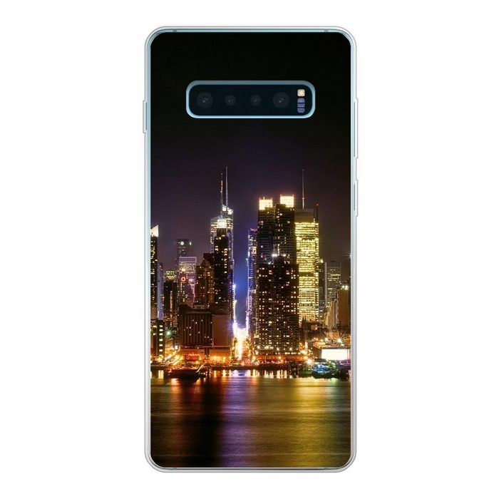 MuchoWow Handyhülle New York - Skyline - Farben Phone Case Handyhülle Samsung Galaxy S10 Lite Silikon Schutzhülle