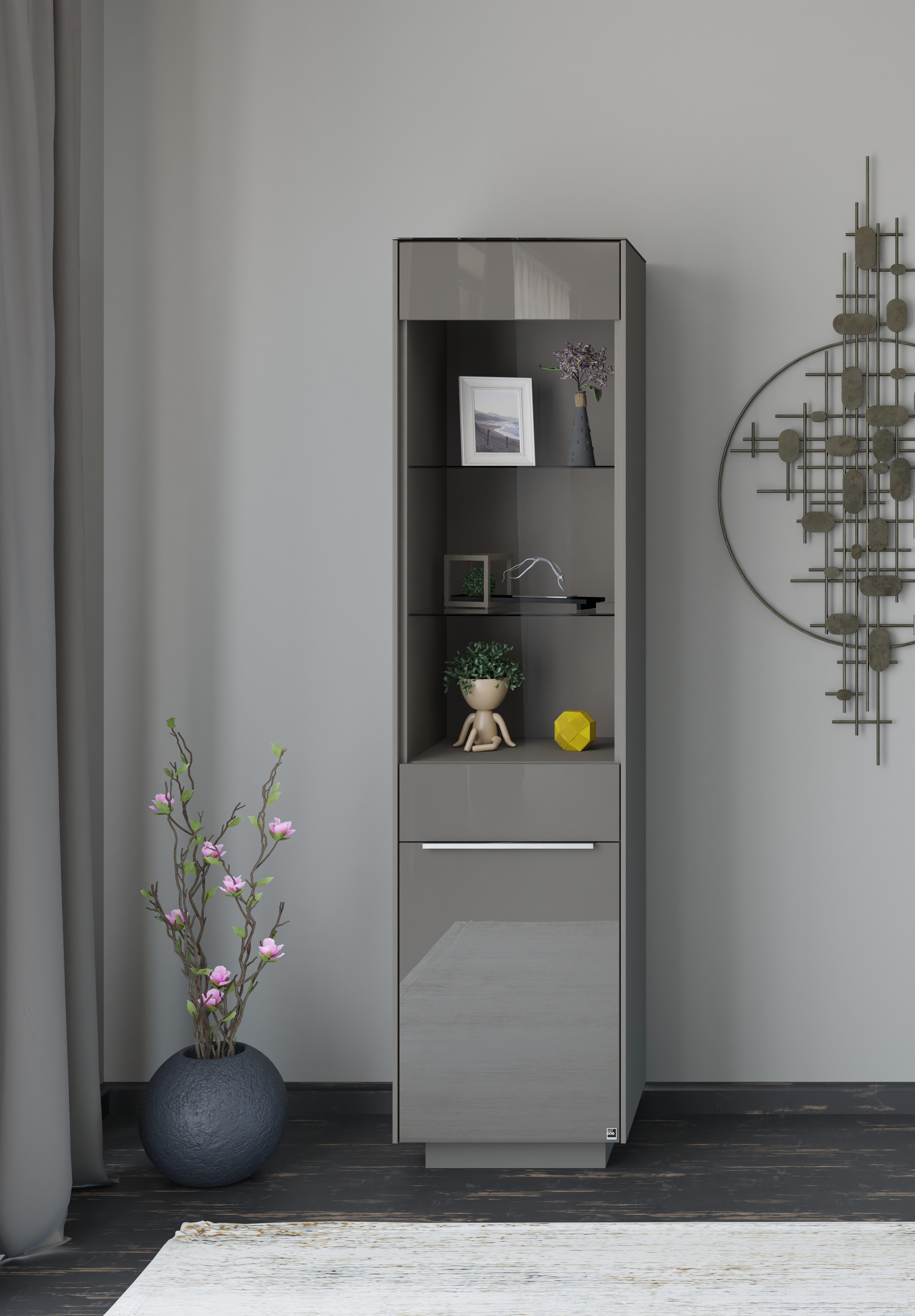 set one by Musterring Standvitrine Reno (1-St) Mit Sockel in diversen Farben, 193 cm Höhe & Farbauswahl