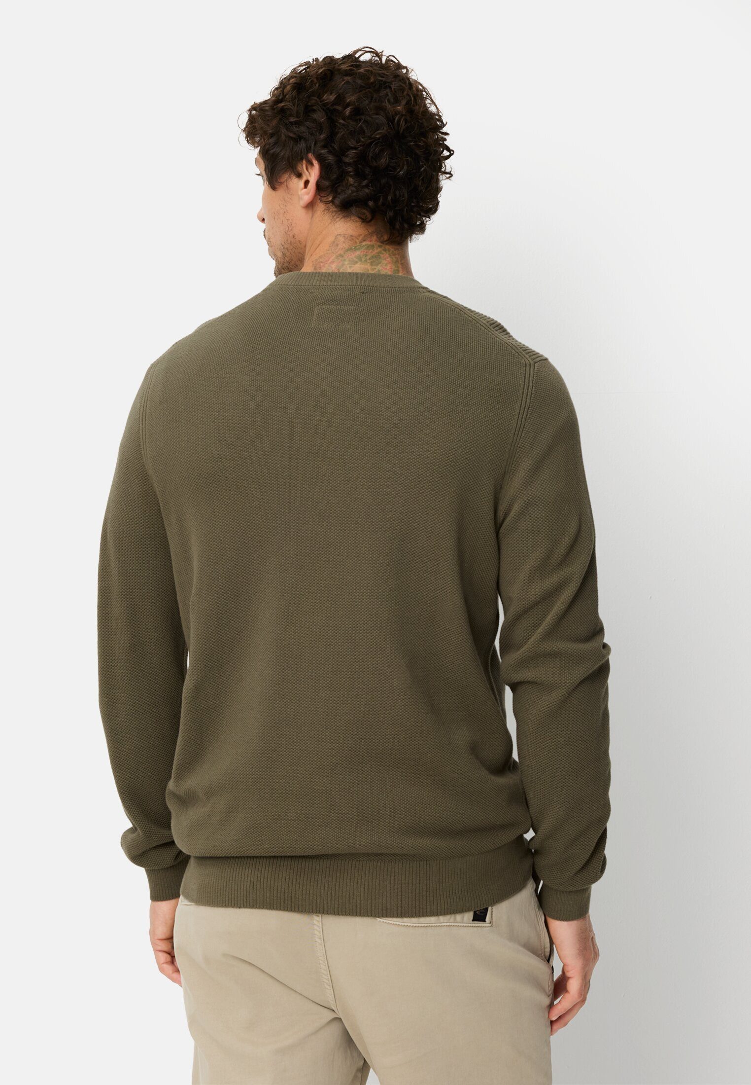 camel active Rundhalspullover mit Rundhalsausschnitt Langarm Pullover_Rundhalspullover