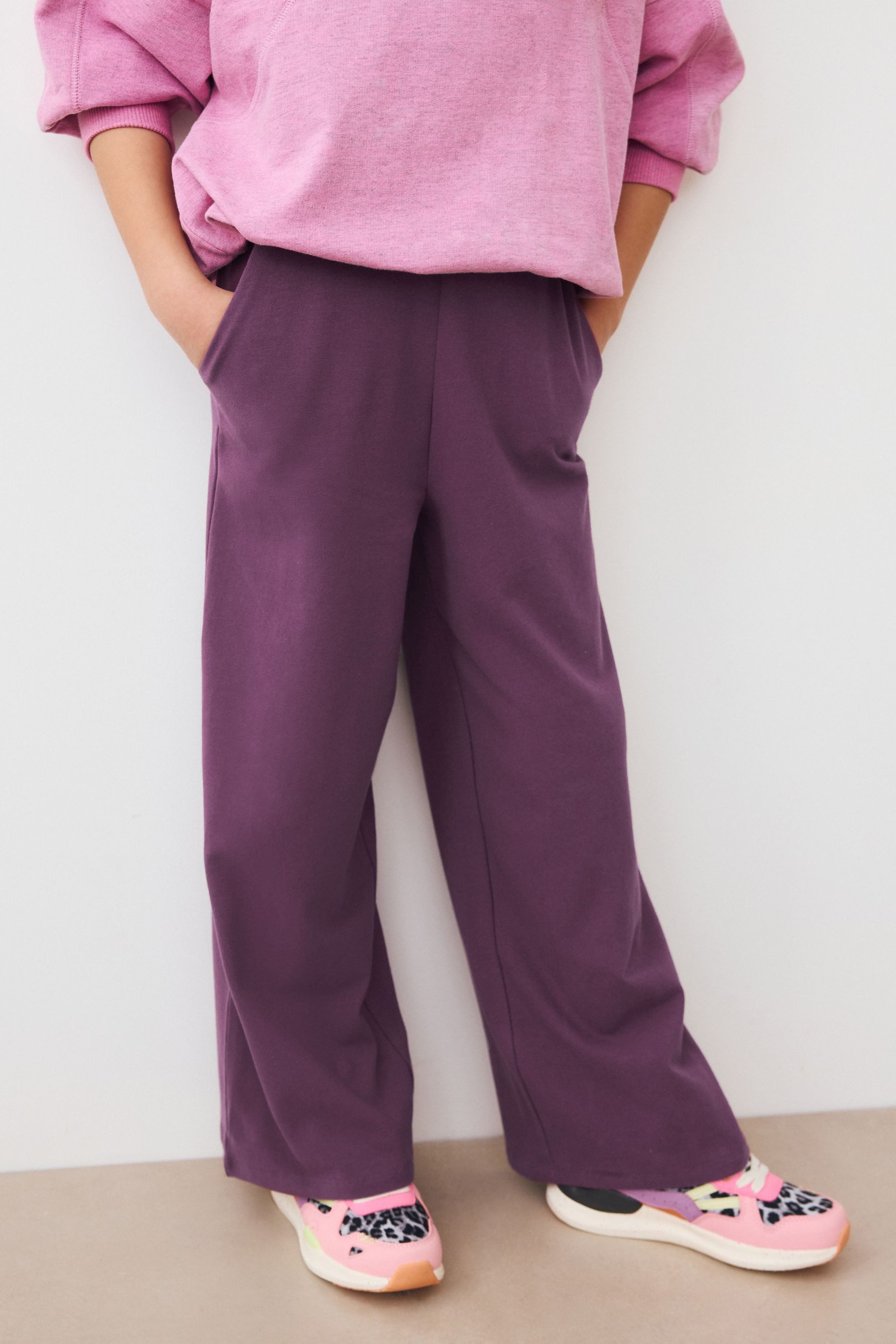 Leggings Jersey-Hose mit weitem Bein