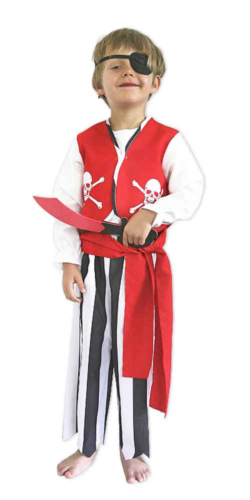 Das Kostümland Piraten-Kostüm Piraten Kinder Kostüm William - Komplett mit Anzug Säbel und Augenklappe