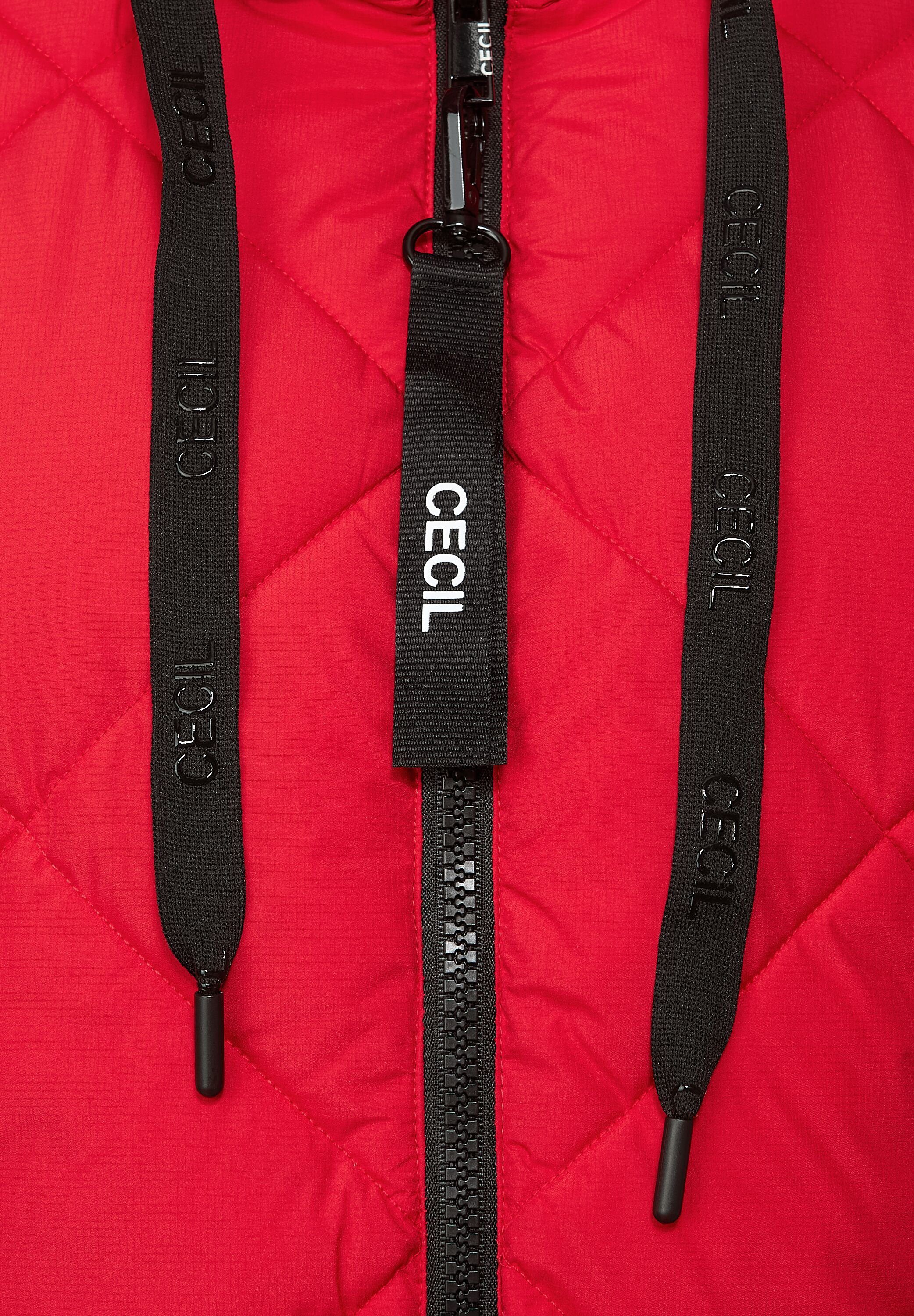 Steppmantel in Red (1-tlg) in Diamantstepp Racing Cecil Cecil Wintermantel Taschen