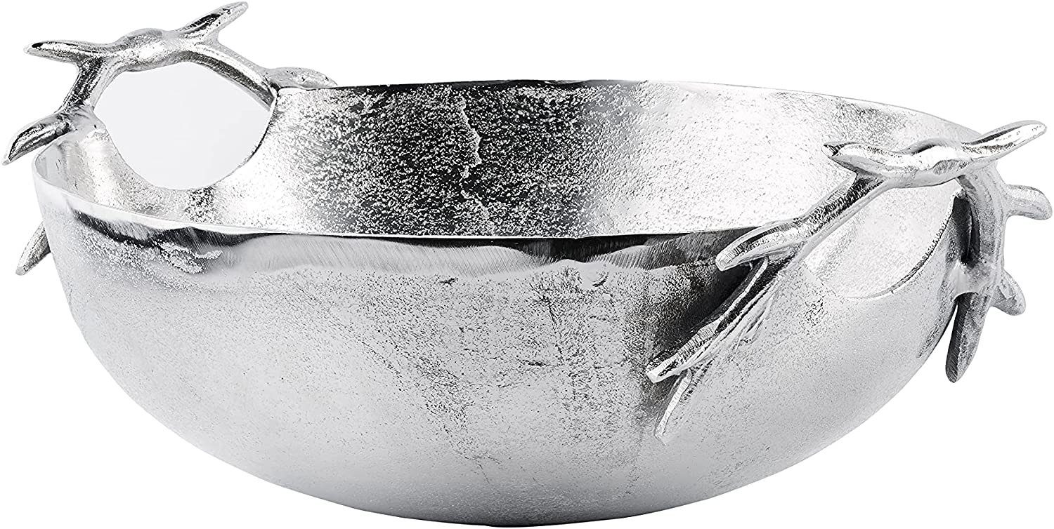 MichaelNoll Dekoschale Schale Geweih Deko Aluminium Silber - Dekoschale aus günstig online kaufen