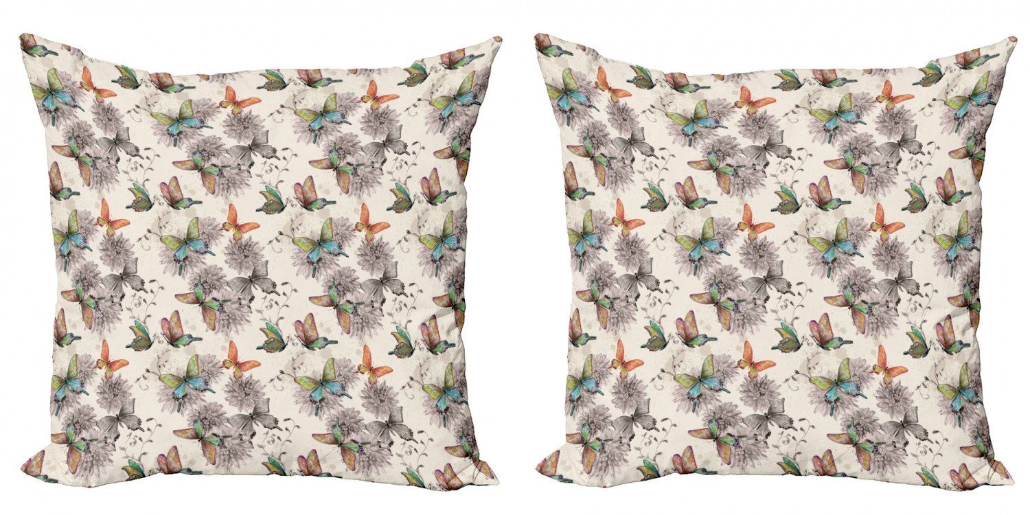 Doppelseitiger Accent Schmetterling Abakuhaus Kissenbezüge Modern Tiere (2 Digitaldruck, Weiche Stück), farbige