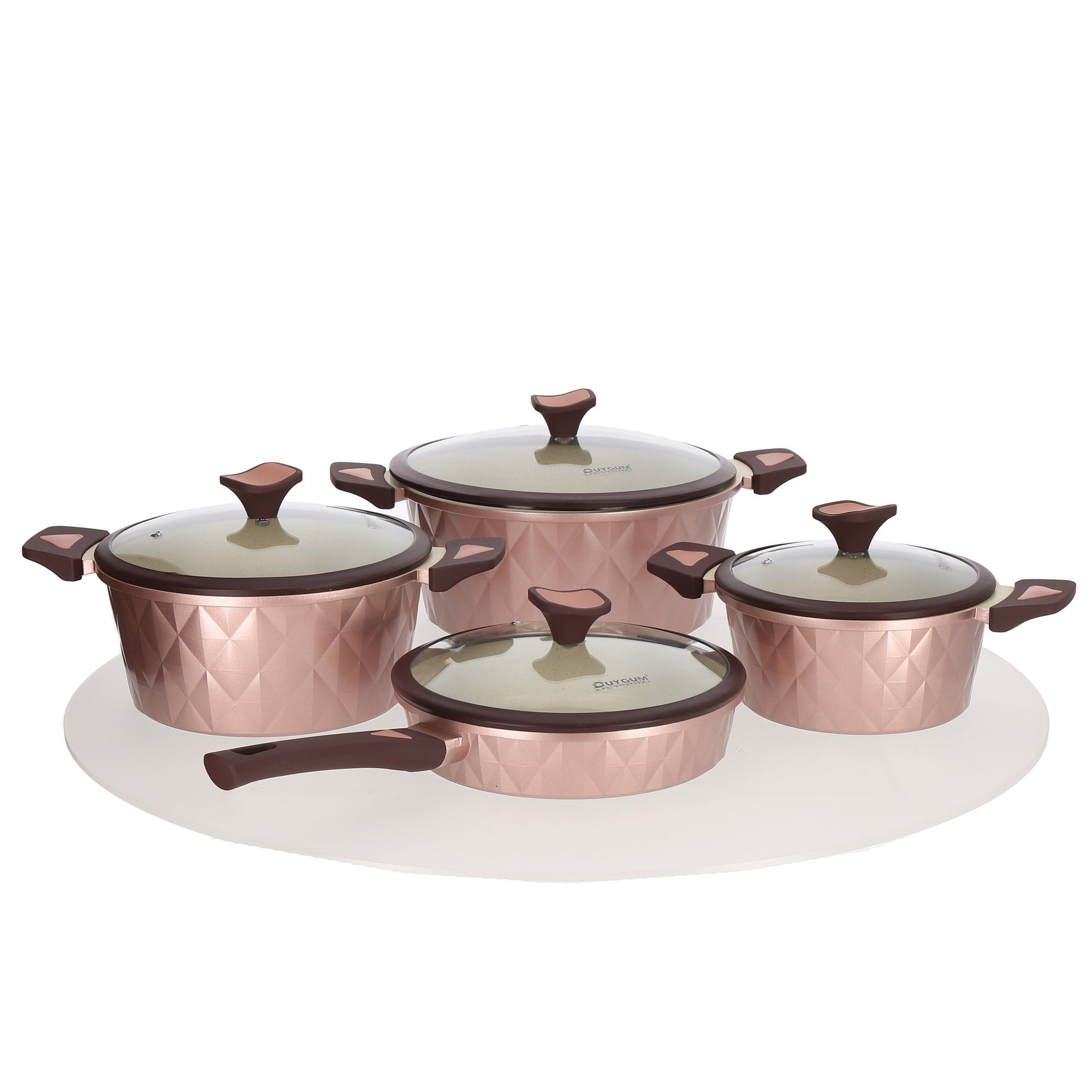 Topf-Set Granit 8 Teilig Kopftopf Set Granit-Kochgeschirr-Set Induktion