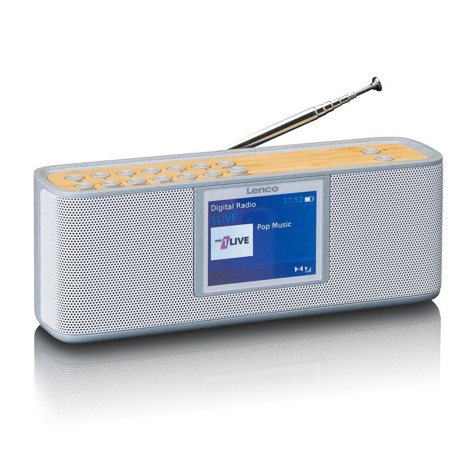 Lenco PDR-046GY - DAB+/FM Radio Digitalradio (DAB) (Digitalradio (DAB), Gut  ablesbares 6,1 cm (2,4 Zoll) TFT-LCD-Display