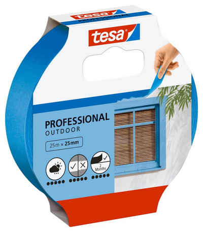 tesa Kreppband PROFESSIONAL Outdoor Malerband (Packung, 1-St) Malerkrepp - Abklebeband, witterungsbeständig und wasserfest