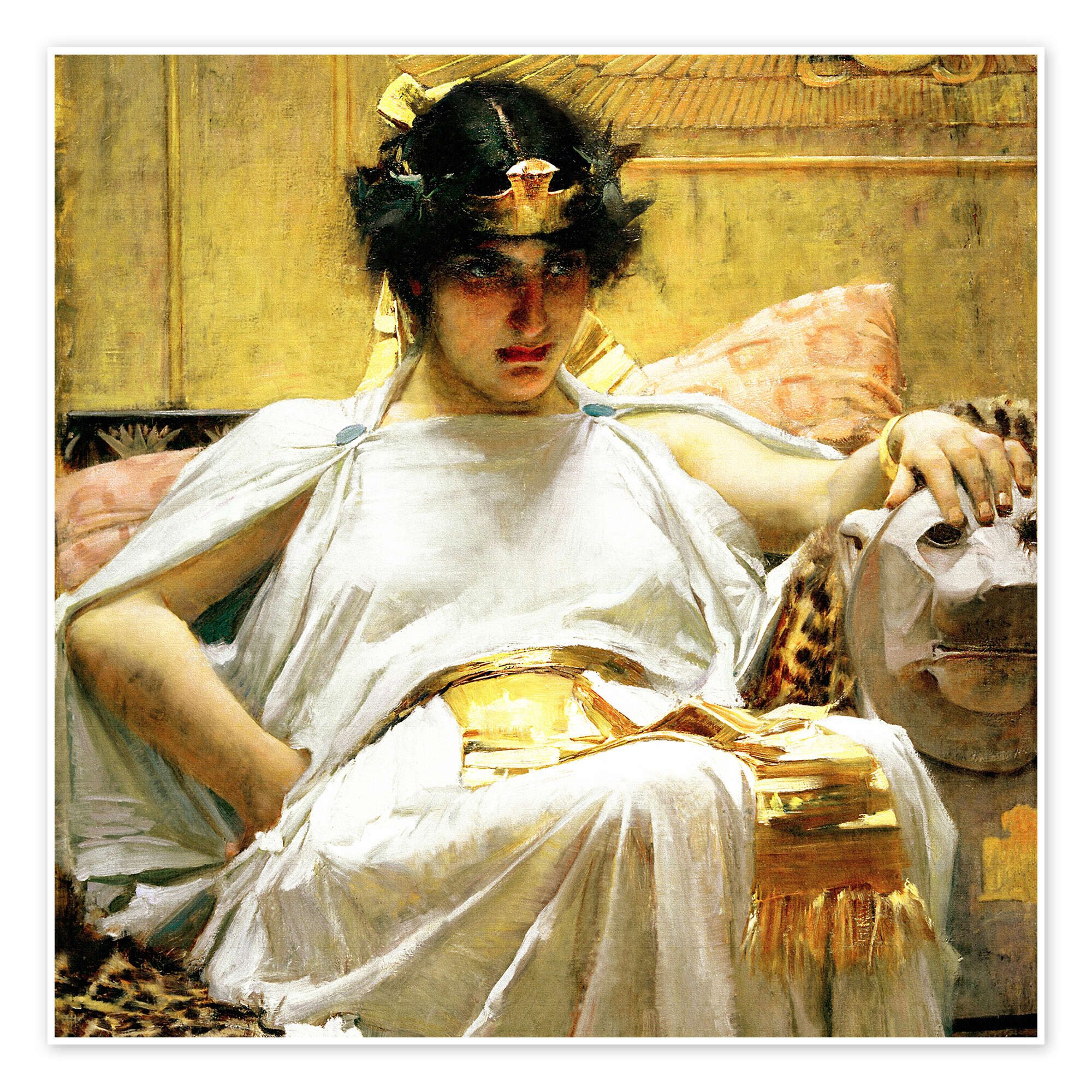 Posterlounge Wandbild Kleopatra, John William Waterhouse, erhältlich als Poster, Leinwandbild, Wandsticker oder Acrylglasbild