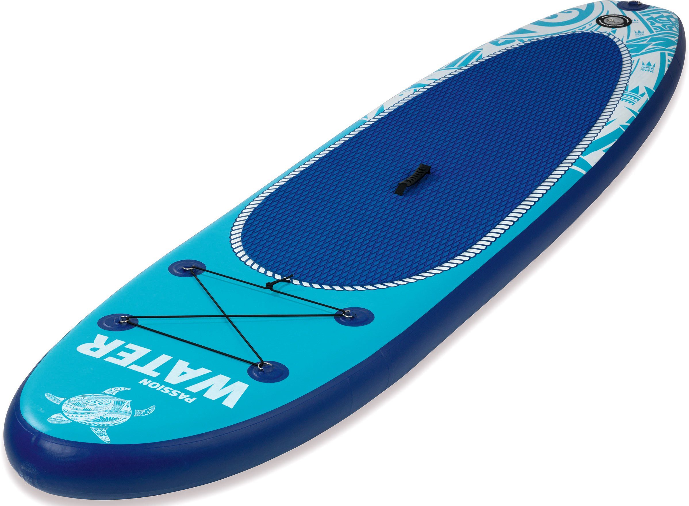 Inflatable Sicherungsschlaufe 300 Board up Mit Paddle-Board cm, Finnen, inkl. Gepäck-Spanngurt 110kg, Paddel Set, Stand Paddle MAXXMEE Stand-Up und Board Paddling SUP-Board, Komplett 3 SUP