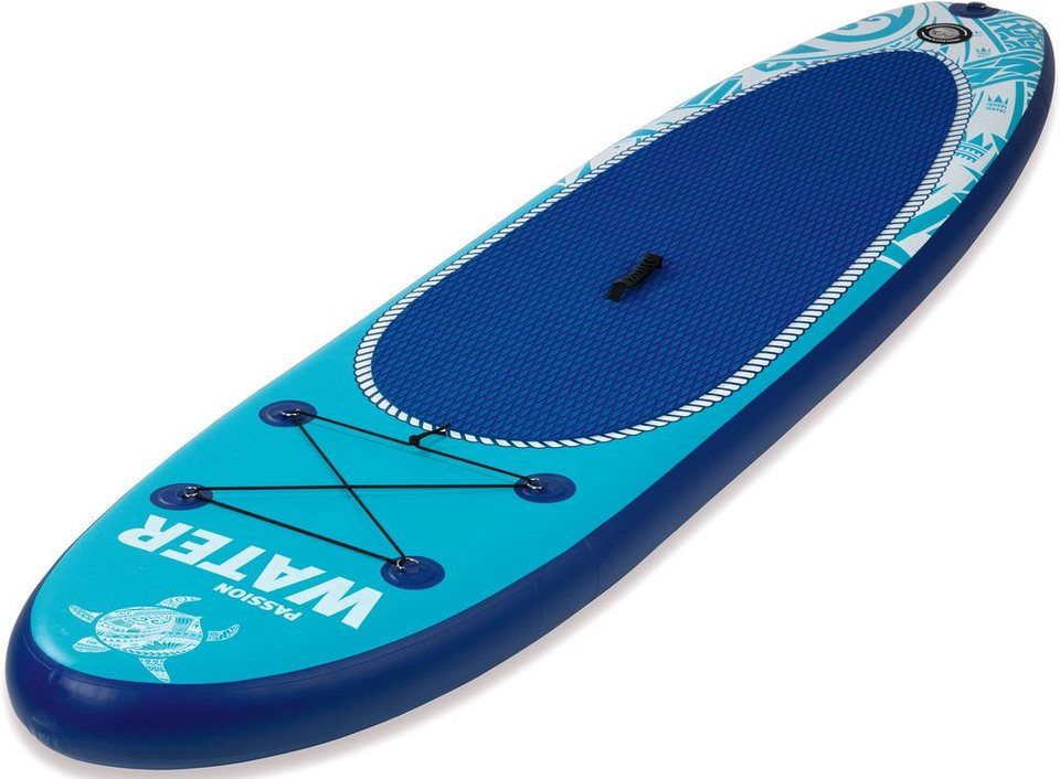 Paddel Board Finnen, SUP Set, 3 Paddle und up inkl. MAXXMEE Inflatable Paddle-Board Paddling cm, Board Sicherungsschlaufe 300 110kg, SUP-Board, Stand Stand-Up Mit Komplett Gepäck-Spanngurt