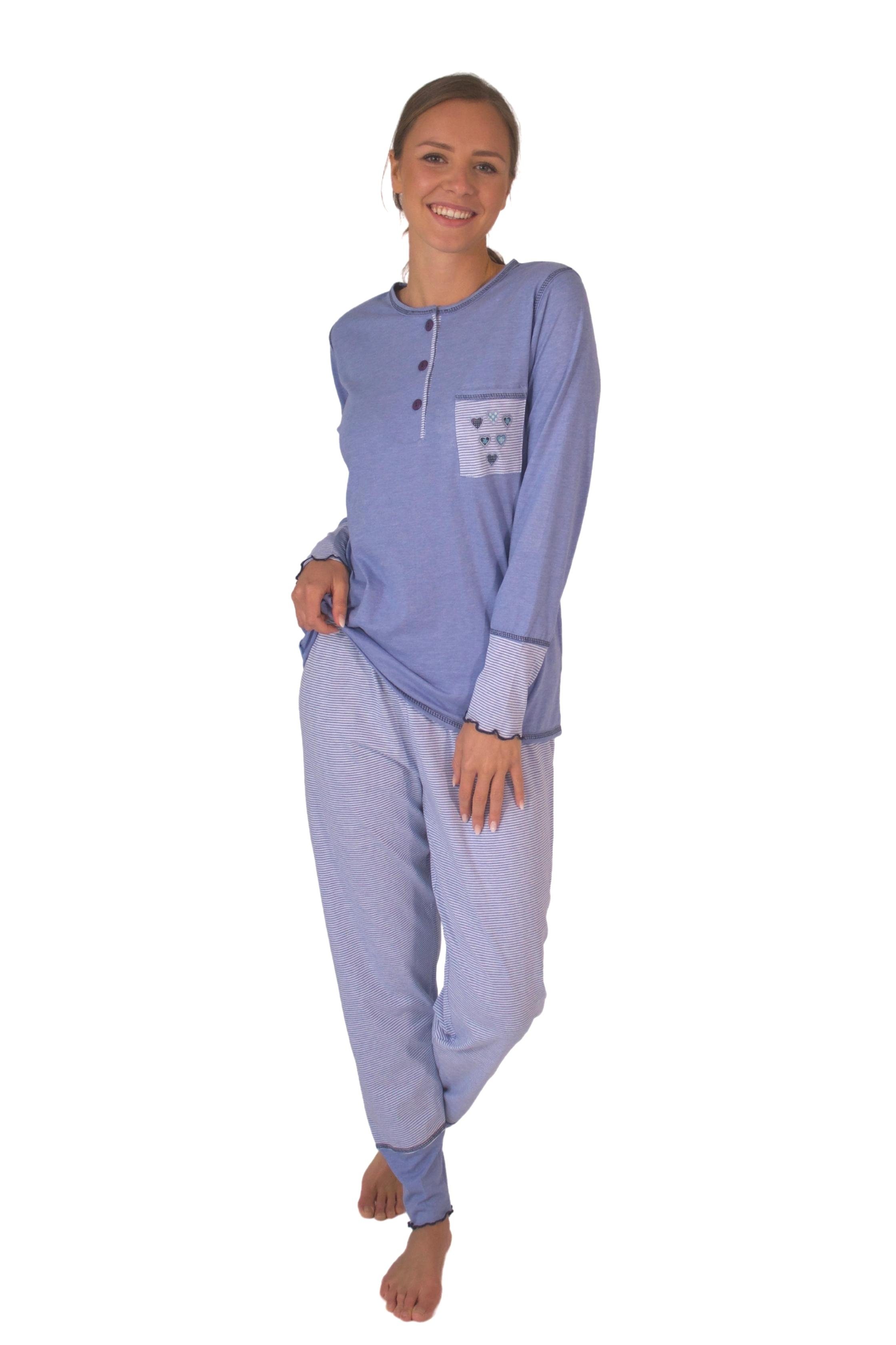 Consult-Tex Pyjama Damen Pyjama Schlafanzug DW330 (Packung, 2 tlg) aus weicher Baumwolle-Jersey Qualität