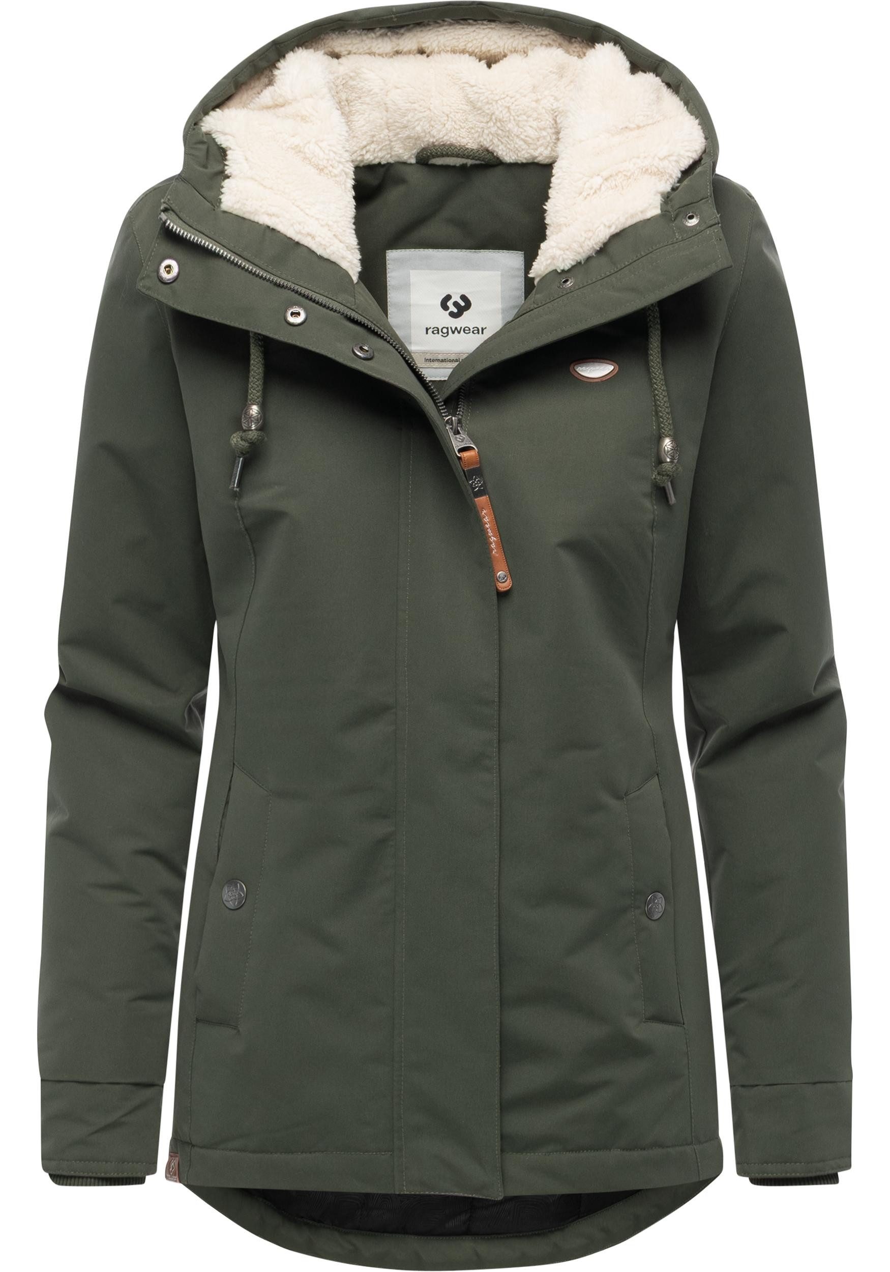 Ragwear Kurzmantel Alvena YOUMODO Wasserdichter Damen Mantel mit verstellbarer Kapuze