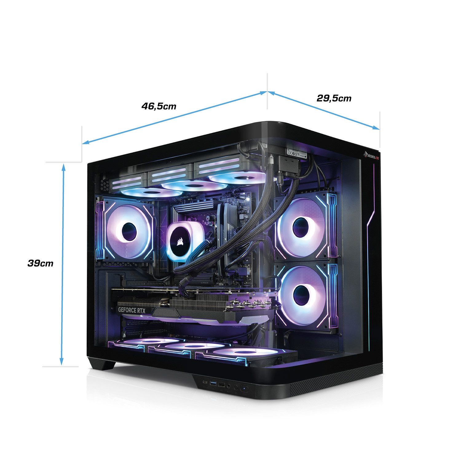 Kiebel Panorama Curve IX Gaming-PC (AMD Ryzen 7 AMD Ryzen 7 9800X3D, RTX 5070 Ti, 64 GB RAM, 4000 GB SSD, Wasserkühlung, WLAN, ARGB-Beleuchtung)